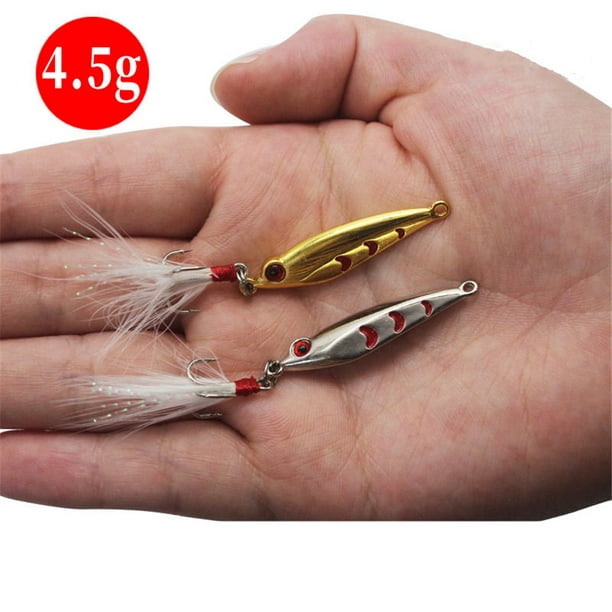 Spinner Spoon Fishing Lures 4.5g Gold Silver Artificial Bait With