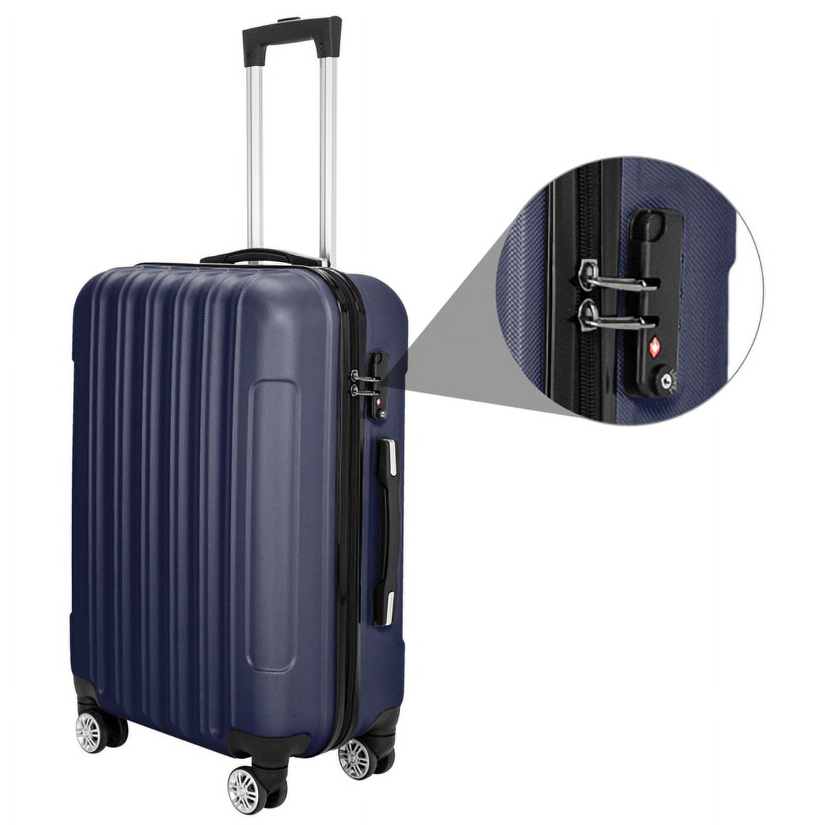 Cotinse Luggage Set Suitcase,3-In-1 Multifunctional Large Capacity Traveling Storage Suitcase Luggage Set,Navy Blue