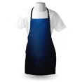 thumbnail image 3 of Navy Apron Digital Stylized Horizontal Lines Ombre Effects Modern Urban Style Art Illustration, Unisex Kitchen Bib Apron with Adjustable Neck for Cooking Baking Gardening, Dark Blue, by Ambesonne, 3 of 3