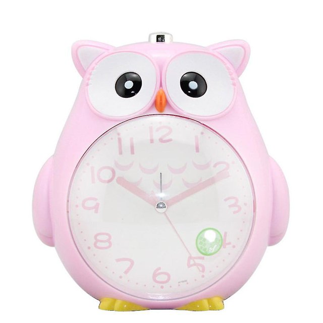 Lindo Búho Mudo Escaneo Luz Nocturna Doble Tono Estudiante Niño Reloj Despertador