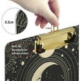thumbnail image 3 of FMSHPON Black Space Sun CrescentStars Clipboard Hardboard Wood Nursing Clip Board and Pull for Standard A4 Letter 13x9 inches, 3 of 7
