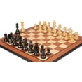 thumbnail image 2 of German Knight Staunton Chess Set Ebonized & Boxwood Pieces with Molded Edge Mahogany Board - 3.75" King, 2 of 6
