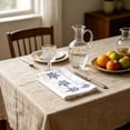 thumbnail image 4 of MTBLYS White Napkins with Blue Floral for Dining Table Decor, 4 of 8