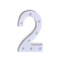 thumbnail image 2 of CNKOO Alphabet LED Digital Lights Light Up White Plastic Digital Standing Hanging 7, 2 of 2