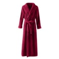 thumbnail image 5 of Seductiva Clearance Items Womens Plush Soft Robe Womens Soft Plush Bathrobe Fluffy Cute Long Coat Nightgown Nightdress Shower Spa House Long Robe for Women, 5 of 5