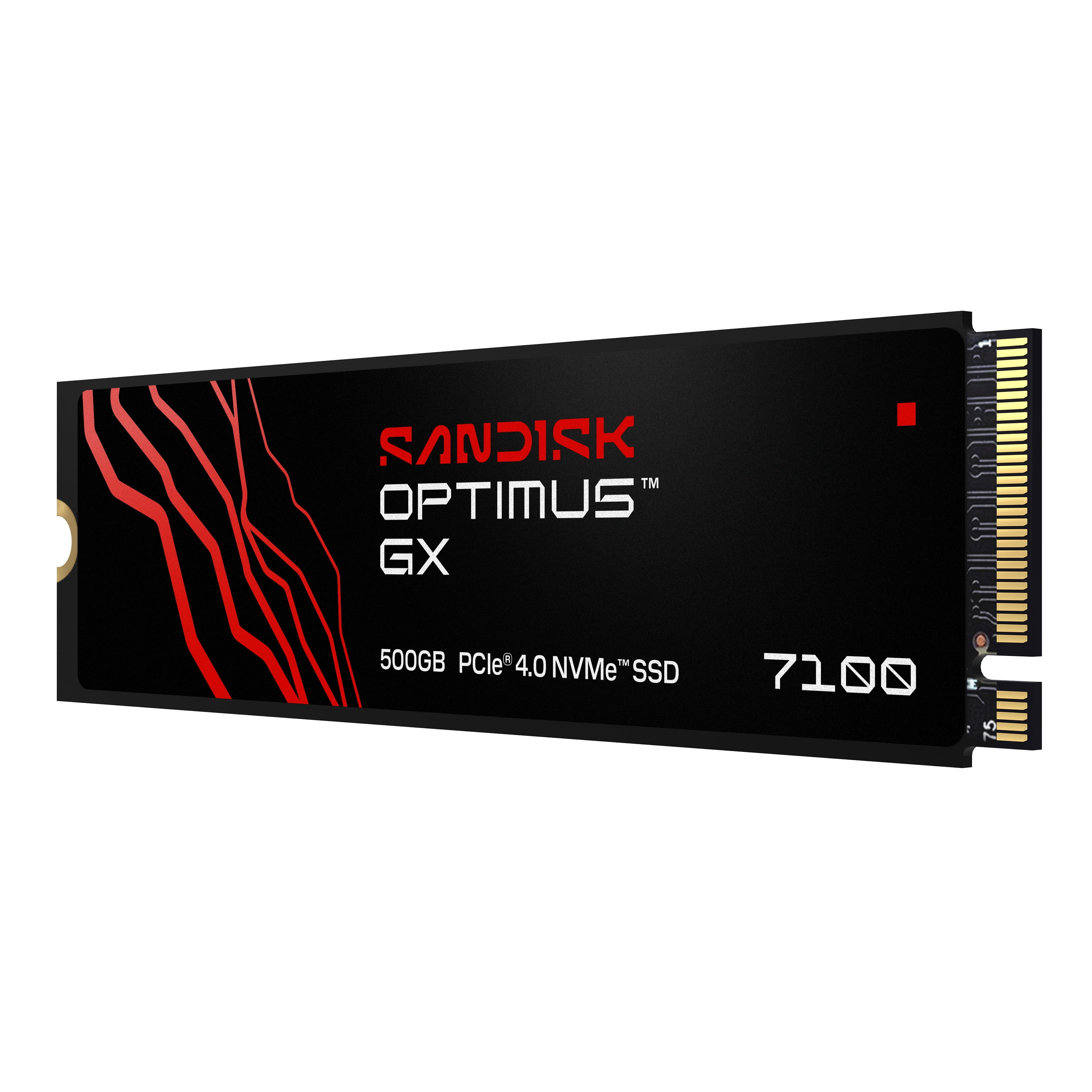 SANDISK Optimus GX 7100 500GB NVMe Internal Gaming SSD Solid State Drive - Gen4 PCIe, M.2 2280, up to 7,250 MB/s
