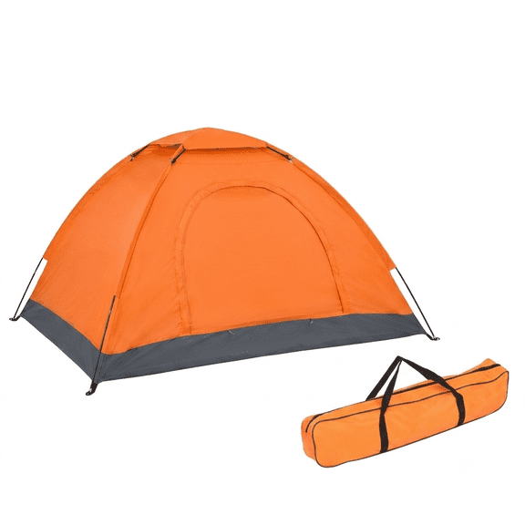YDLW 1-Person Waterproof Camping Dome Tent, Lightweight Backpacking Tent & Quick Shelter for Outdoor Hiking with Carry Bag, Orange