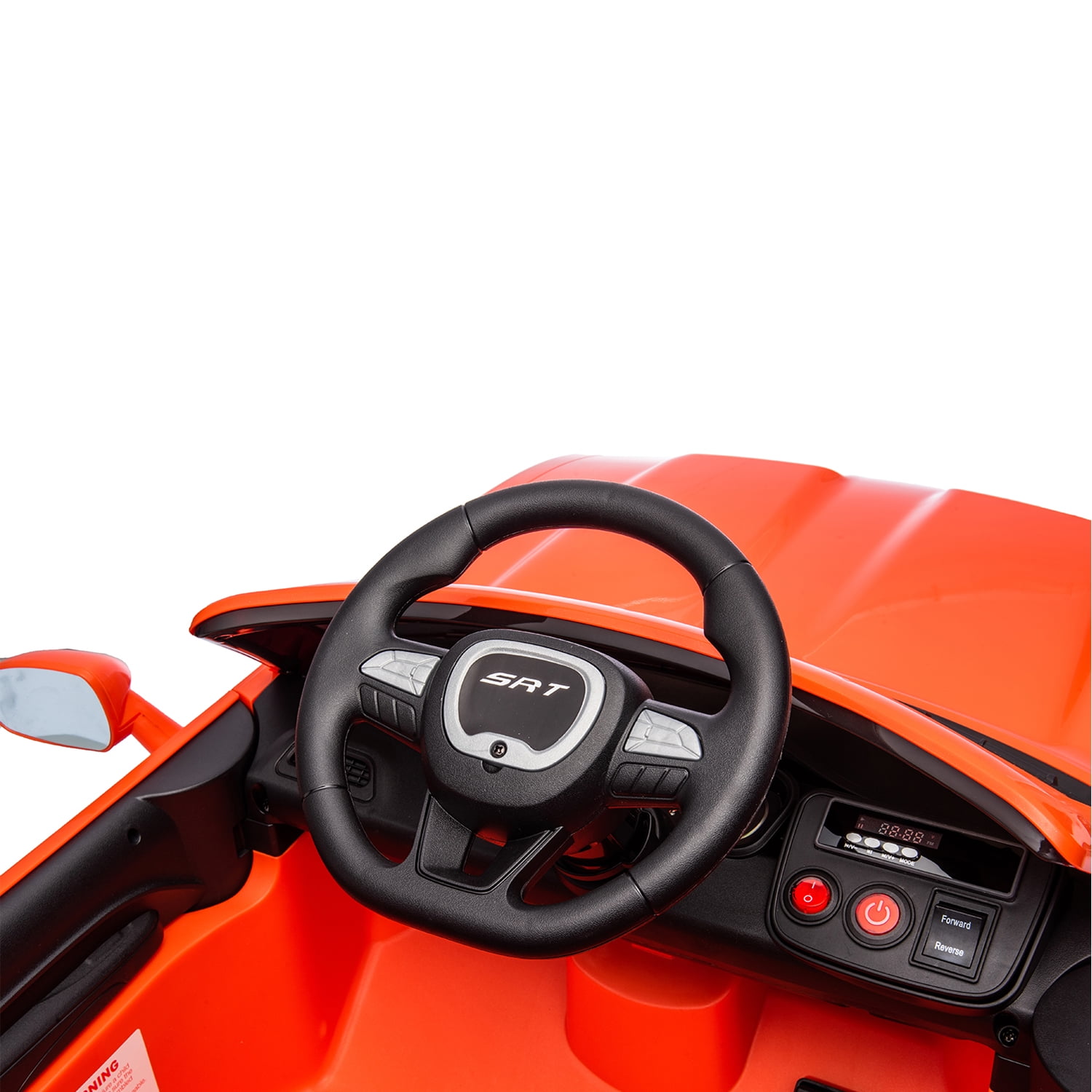 CIPACHO 12V Electric Cars for Kids, Licensed DODGE Challenger Ride On Car, Remote Control Truck Car for Boys Girls, Battery Powered Kids' Vehicles with LED Lights, Orange