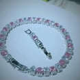 thumbnail image 3 of Princess Cut CZ Square Women Tennis Bracelet Fashion Brand Silver Plated Jewelry, 3 of 9