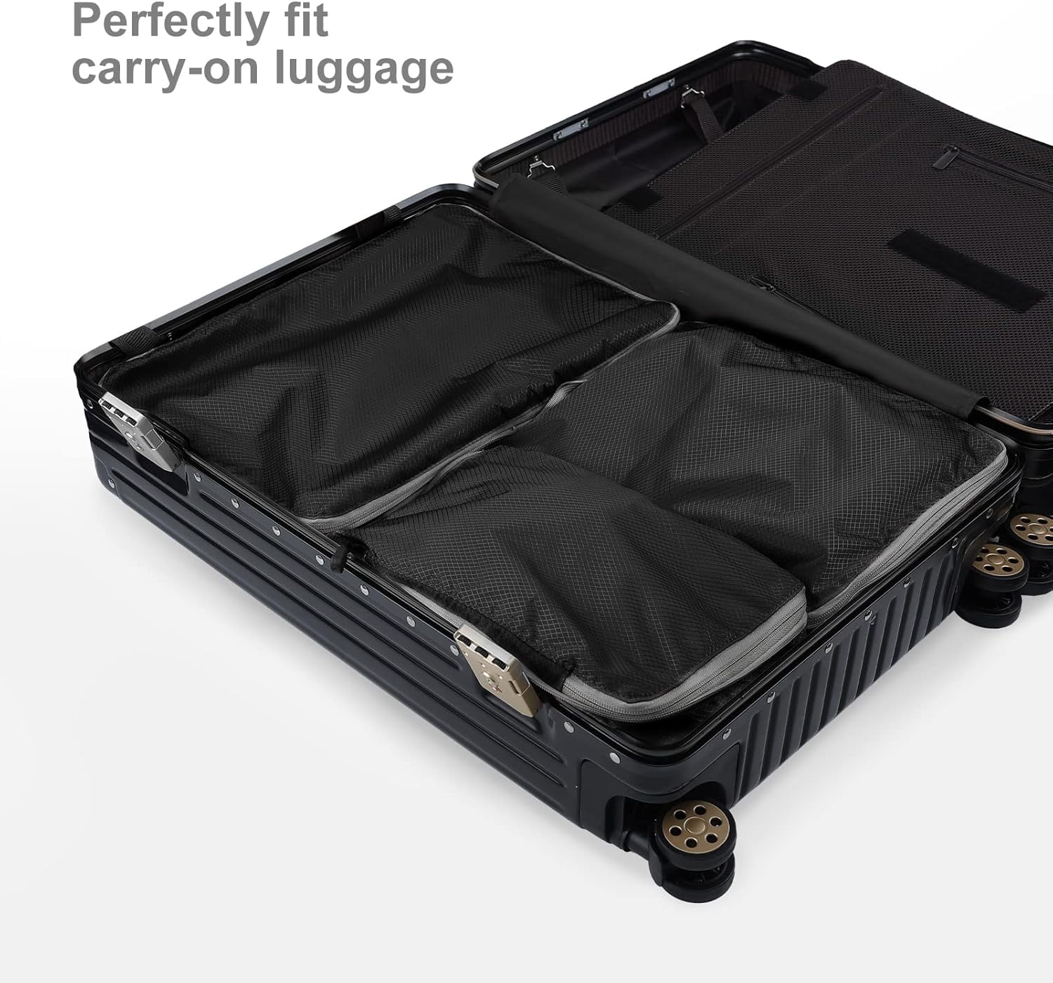 XiHAMA Compression Packing Cube Set for Carrying on Luggage Travel Packing Organizers with Laundry Bag for Backpack