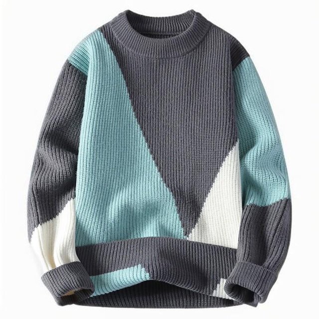 Blusas y camisas de manga larga con cuello redondo para hombre, suéter de camisa de dos piezas de punto liso con cuello redondo falso para hombre, blusa de poliéster para hombre