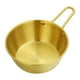 thumbnail image 1 of Copa para arroz y vino, taza de acero inoxidable, bowl de arroz dorado con mango, para vino caliente y frío, diseño portátil, acero inoxidable resistente, para cocina, para fiestas, para, 1 of 9