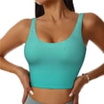thumbnail image 1 of Balery Turquoise Glitter Sujetadores deportivos con espalda cruzada para mujer, acolchados, sin costuras, de alto impacto, ideales para yoga, gimnasio, entrenamiento y fitness.-XX-Large, 1 of 8