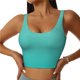 thumbnail image 1 of Fotbe Turquoise Glitter Sujetador Deportivo Largo sin Aros para Mujer con Almohadillas y Soporte Medio, Transpirable y Absorbente, Camiseta Tipo Chaleco o Tank Top-Large, 1 of 8