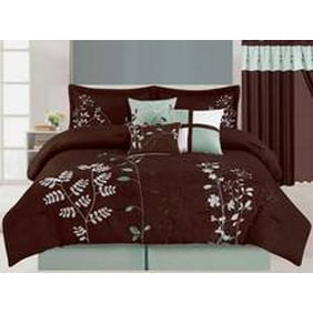 Luxurious Full Size 7 Piece Comforter Set Bentley Micro Suede Soft