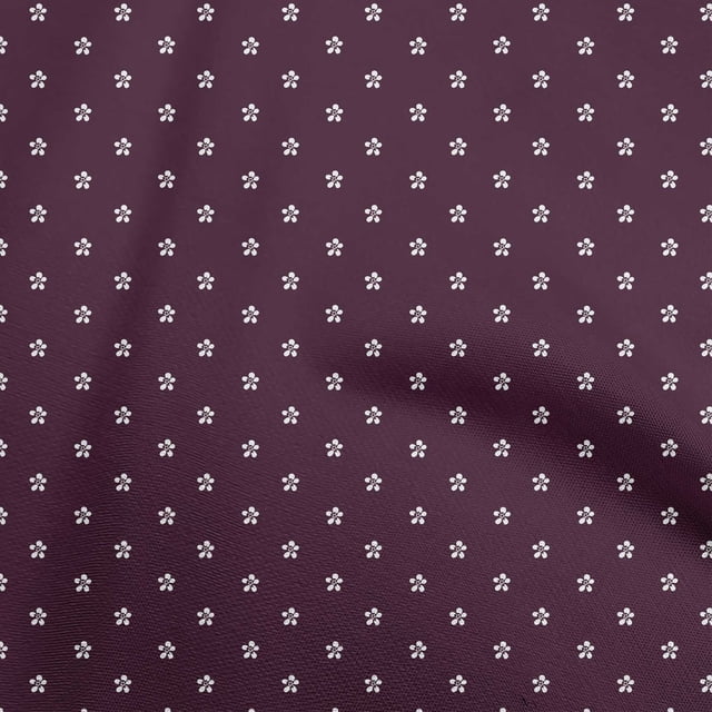 oneOone Polyester Spandex Brown Fabric Floral Sewing Craft Projects Fabric Prints By Yard 56 Inch Wide