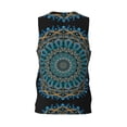 thumbnail image 3 of Easygdp Mandala Men's Mesh Basketball Jersey Quick Drying Sleeveless Shirts Fitted Muscle Tank Tops Sport Round Neck T-Shirt - Medium, 3 of 9