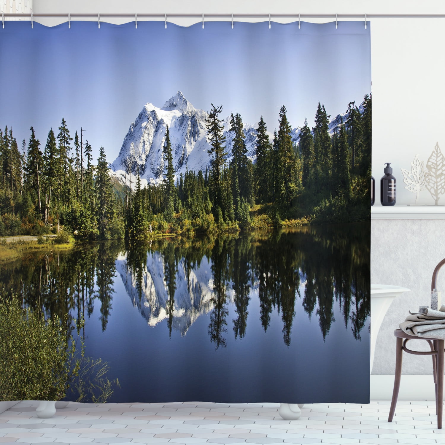 Landscape Shower Curtain Fall Colored, Landscape Shower Curtains