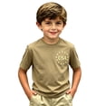 thumbnail image 4 of Ruiwill Independence Day 4Th Of July Boys T Shirts Letter Print Short Sleeve Crew Neck Summer Patriotic Soft Boys Tops Khaki Size 10-11 Years, 4 of 4
