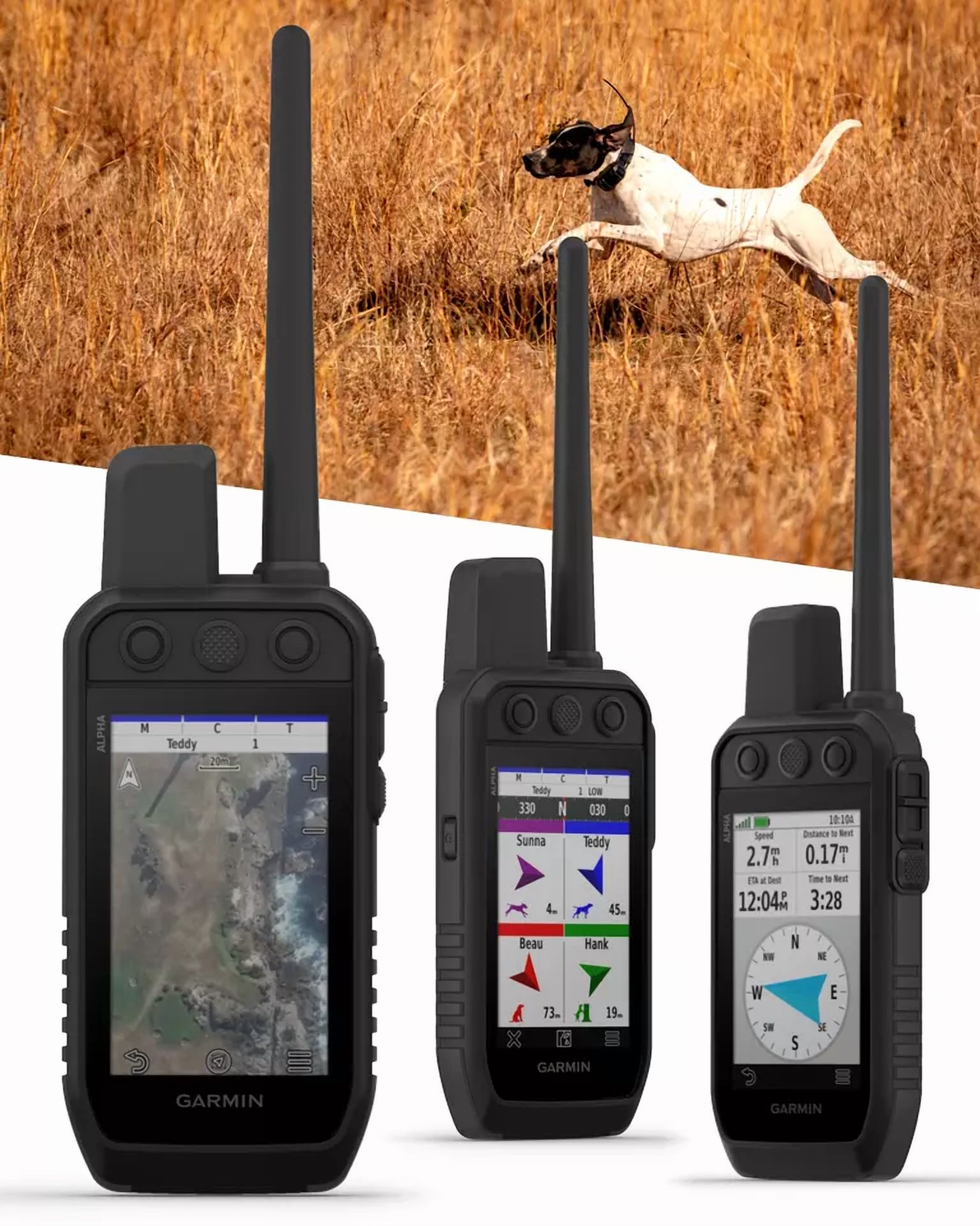 Garmin Alpha 200 Plus Dog Tracking and Training Handheld GPS, 3.5” Touchscreen, Track and Train Up to 20 Dogs from 9 Miles