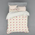 thumbnail image 2 of Floral Duvet Cover Set, Bundle of Bloomed Multi Petal Roses with Budsnd Branch of Berries with Leaves, Bedding Set with Shams and Fitted Sheet, 3 Sizes, by Ambesonne, 2 of 3