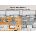 thumbnail image 6 of DESINO 55" x 28" Electric Standing Desk, Extra-Deep 28" Desktop Height Adjustable Stand Up Desk with 4 Memory Preset Buttons, Ergonomic Sit-Stand Office Desk, Light Rustic Brown, 6 of 9