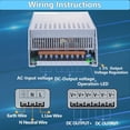 thumbnail image 5 of Fuente de Alimentación de CC 36 V, 33,3 A, 1200 W, Convertidor de 110 V CA A 36 V, Transformador de Fuente de Alimentación Conmutada de 33,3 A, 1200 W para Cabrestante de 36 V., 5 of 5