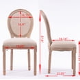 thumbnail image 5 of Solid Wood Frame Rattan Back Dining Chairs / Ideal for Kitchen Dining, 5 of 7