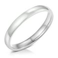 thumbnail image 2 of Ioka - 14k Solid White Gold 3mm Plain Comfort Fit Wedding Band - size 6.5, 2 of 5