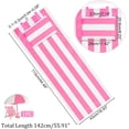 thumbnail image 3 of SUNNYCLUE Durable Beach Chair, Hot Pink, White Stripes, 3 of 9