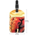 thumbnail image 6 of Square 2Pack PU Leather Elephant Cruise Luggage Tag with Privacy Cover and Name ID Tag for Travel Handbags Backpacks Luggage Tags, 6 of 6
