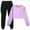 A105-Purple, variant on Gibobby Girls Outfits 2 Piece Crew Neck Short Sleeve Patchwork Tops And Skirts Set Breathable Sprotswear Summer Girls Clothes Set(8-10 Years,Red)