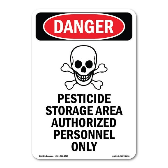 OSHA Danger Sign - -GHS Pesticide Storage | Plastic Sign | Protect Your Business, Construction Site, Warehouse & Shop Area |  Made in The USA
