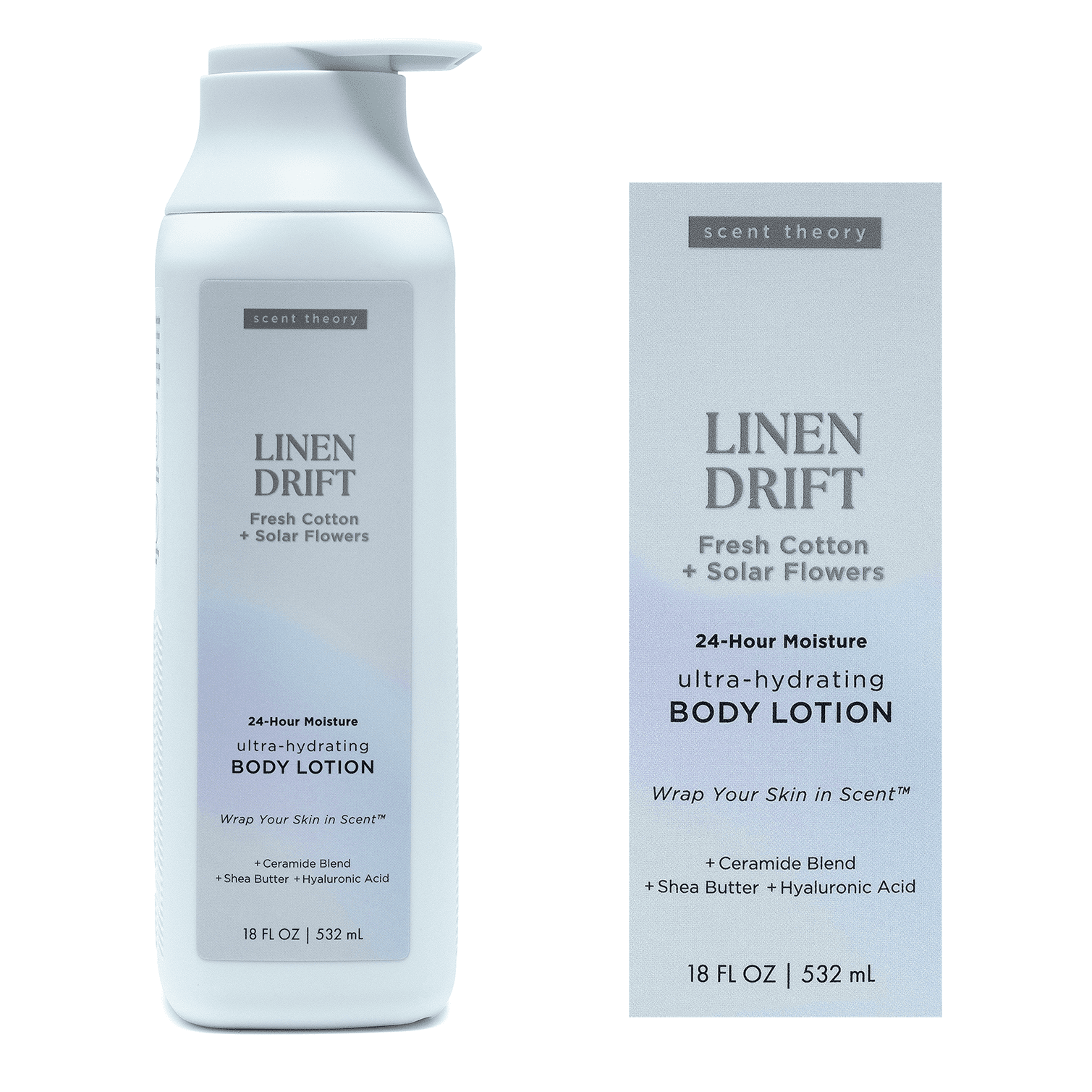 Scent Theory Body Lotion with Shea Butter, All Skin Types, Linen Drift, 18 fl oz