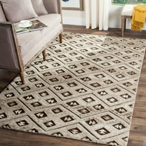 SAFAVIEH Challe Jessalyn Geometric Wool Area Rug, Grey, 8' x 10'