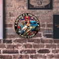 thumbnail image 3 of Placa Metal Vintage Sexy Pintura Hierro Redonda Arte Pared Del 30x30cm, 3 of 9