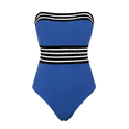 thumbnail image 6 of Hilor Womens Bandeau One Piece Bathing Suits Tummy Control Swimsuit Halter Swimwear Monokini, 6 of 9