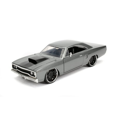 Jada Toys 30745 Doms Plymouth Road Runner Hood Stripe Fast & Furious Movie 1 by 24 Diecast Model Car Play Vehicle