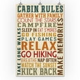 thumbnail image 3 of Cabin Rules Typography (24x36 Giclee Gallery Art Print, Vivid Textured Wall Decor), 3 of 3