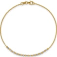 thumbnail image 4 of 14K Two-Tone Diamond-Cut Beaded 7.5In Bracelet (Width 2) (Length 7.5) - Jbsp, 4 of 5