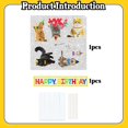 thumbnail image 3 of Set de decoración para tartas con forma de gato, feliz cumpleaños, 7 piezas, Let's Pawty Party, 3 of 5