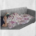 thumbnail image 6 of Fashion Soft Flannel Fleece Blanket, Old-Fashioned Female Corset Accessories Vintage Girls Room Floral Design Print, Cozy Plush for Indoor and Outdoor Use, 50" x 70", Beige and Pink, by Ambesonne, 6 of 6