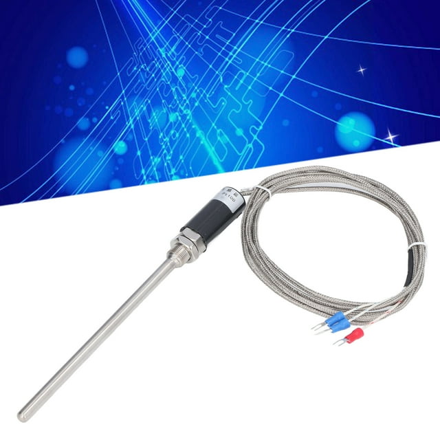 Sonda De Detección De Temperatura, Resistente Al Agua WZPT-10 Sensor De Temperatura Sensible Pt100 De Vástago Recto Sondas De 150 Mm Para Controlador PID