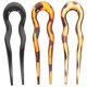 thumbnail image 3 of 3pcs Hair Forks Women French Hairpins U Shape Hair Bun Pins Vintage Hair Sticks Hair Accessories, 3 of 4