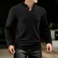 thumbnail image 2 of HAiming Long Sleeve Shirts for Men Crewneck Pullover Sweatshirt Solid Color Textured Shirts Soft Comfy Tops, 2 of 6
