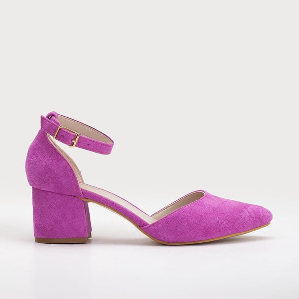 Marcelle - Zapatos de novia de ante fucsia fucsia 26 CM