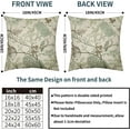 thumbnail image 5 of Vintage Floral Bird Pillow Covers 16x16 Inch Set of 2 Olive Green Brown Flowers Leaves Decorative Throw Pillows For Couch Chinoiserie Square Pillow Cases Home Decor For Sofa Bed Porch Room Outdoor, 5 of 6