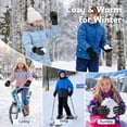 thumbnail image 7 of Cooraby 2 Pack Long Kids Winter Ski Gloves Waterproof Warm Snow Gloves Thick Unisex Mitten Gloves for Girls Boys, 7 of 7