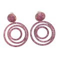 thumbnail image 2 of Geometric Rhinestone Disc Dangle Earrings Elegant Fashion Lightweight Suitable for Party, Great Gift with Zinc Alloy and Rhinestone Construction, 2 of 7