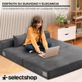 thumbnail image 5 of Sofá Cama Memory Foam Plegable Matrimonial 190 X 135 X 14 Cm Color Gris Oscuro Diseño De La Tela Liso SelectShop, 5 of 5